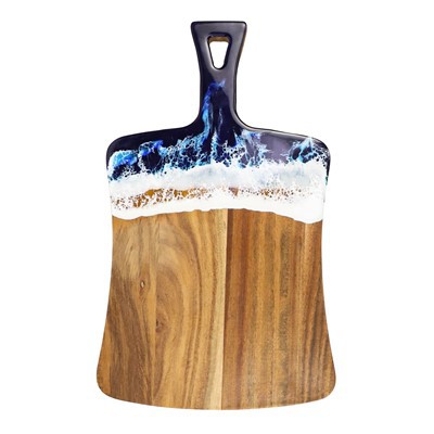 Bwrdd torri resin pren acacia