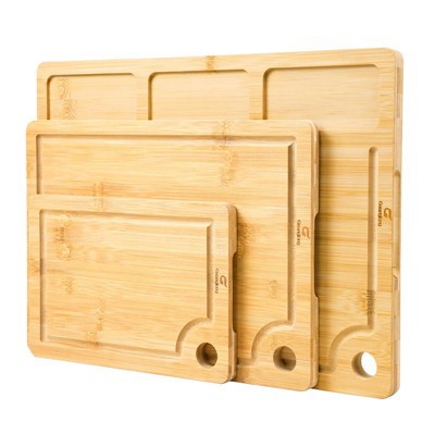 Set bwrdd torri bambŵ o 3