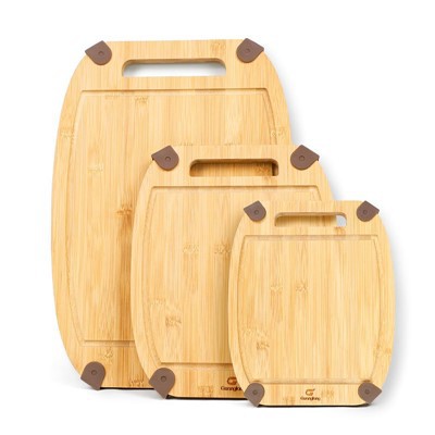 Bwrdd torri wedi'i engrafio bambŵ